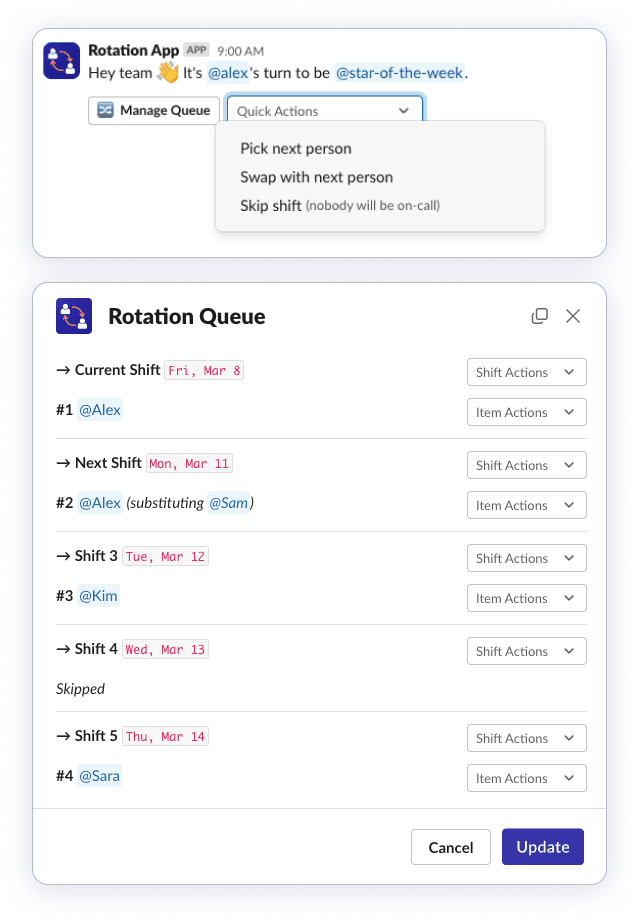 queue management screenshot