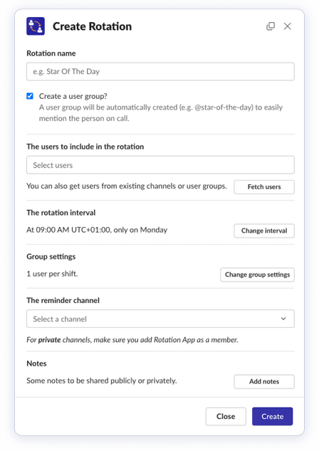New Task Slash Rotation Rotation App for Slack: On-Call Shift Scheduling Made Easy